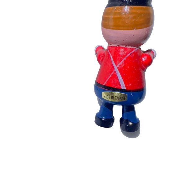 VTG 1970’s Drummer Boy Marching Band Wooden Christmas Tree Ornament Taiwan 3x2 - Picture 4 of 6